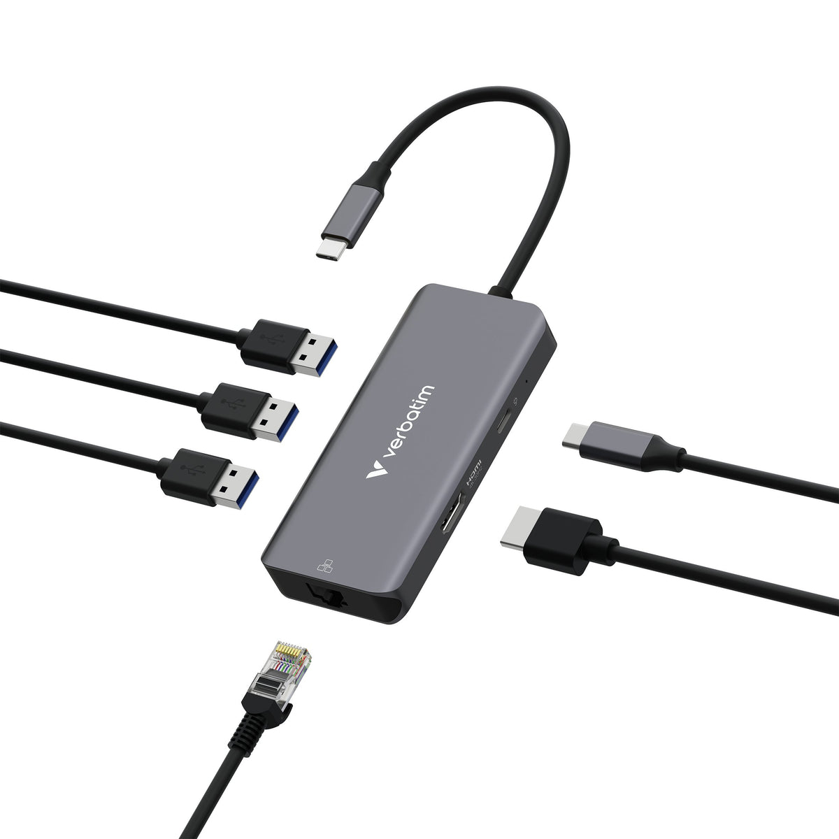 EAN 23942321576 - Verbatim 32157 hub de interfaz USB 3.2 Gen 1 (3.1 Gen 1) Type-C 5000 Mbit/s Gris imagen 2
