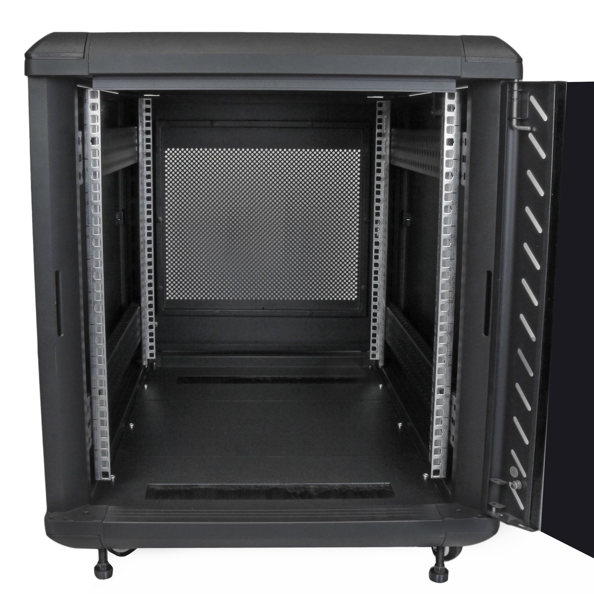 EAN 0065030845595 - StarTech.com RK1236BKF armario rack Rack o bastidor independiente Negro imagen 4