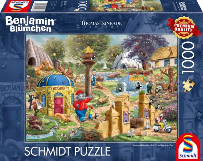 Juegos Schmidt Thomas Kinkade Studios: Benjamin Blümchen, Un Día En El Zoológico Neustädter, Rompecabezas 1000 Partes 58423