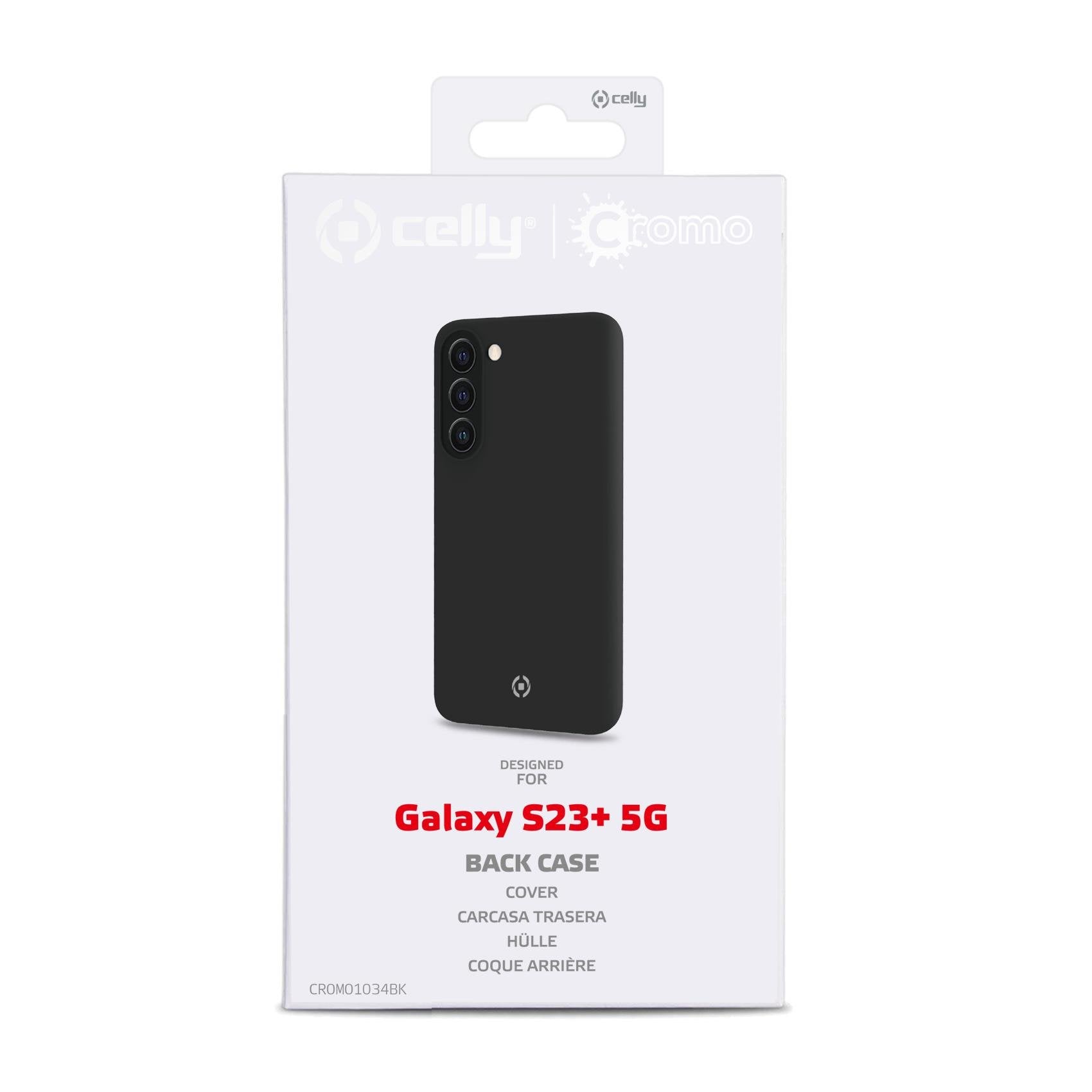 Celly Cromo Funda Para Galaxy S23+ 5g (6.6") Negro