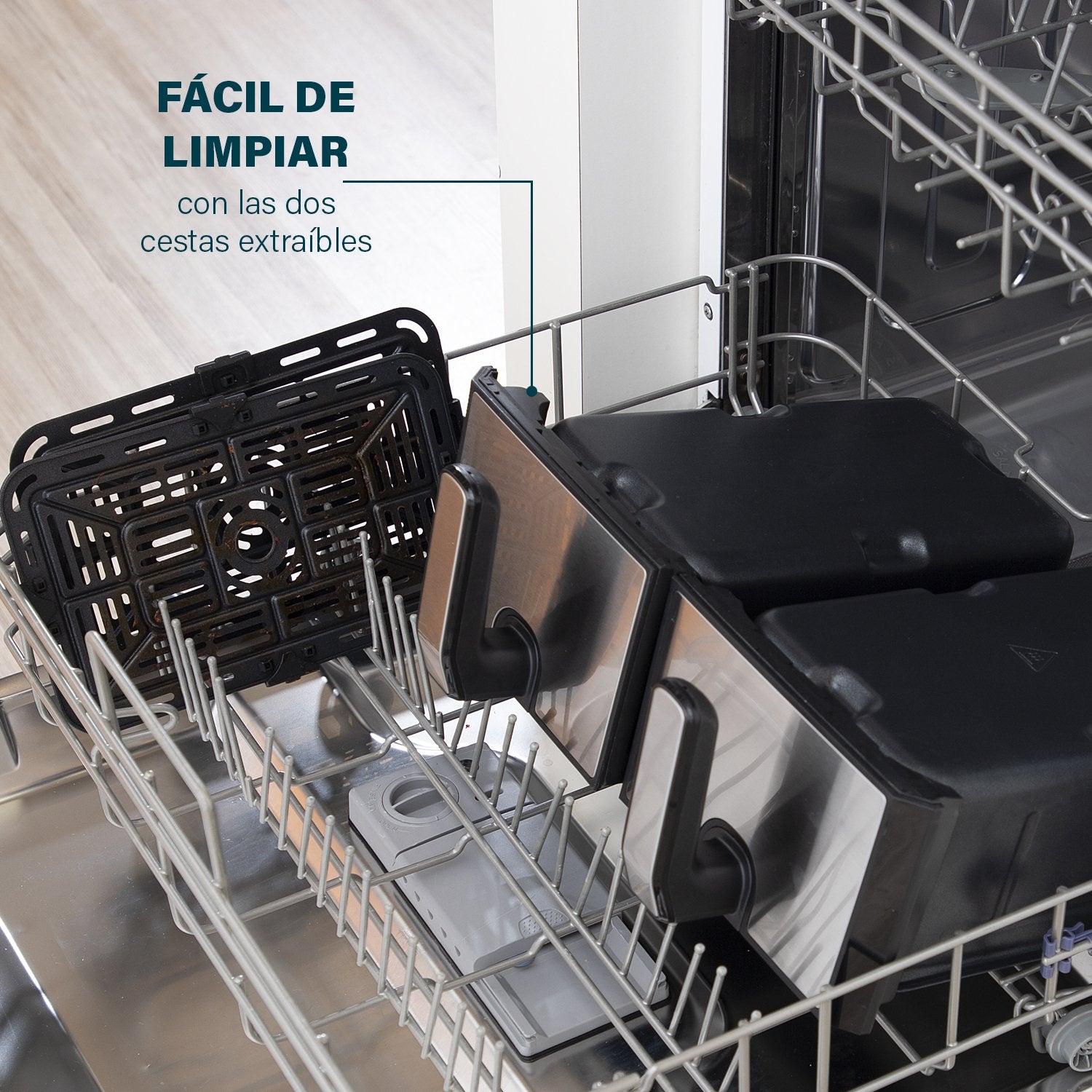 EAN 8712836969360 - Princess 182074 Doble 8 L Independiente 1700 W Freidora de aire caliente Negro, Acero inoxidable imagen 24