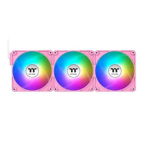 Ventilador De Refrigeración Para Pc Thermaltake Ct120 Ex Reverse Argb Sync, Color Rosa, Paquete De 3, 120 Mm Cl-F225-Pl12pk-A