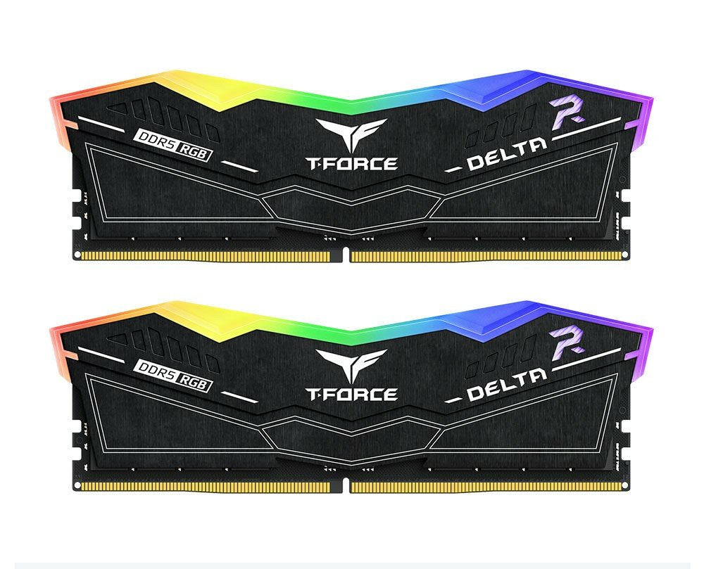 Memoria Team Group 32 Gb Ddr5 6400 2x 16 Gb , Ff3d532g6400hc32adc01, Delta Rgb, Intel Xmp, Amd Expo Ff3d532g6400hc32adc01 Negro