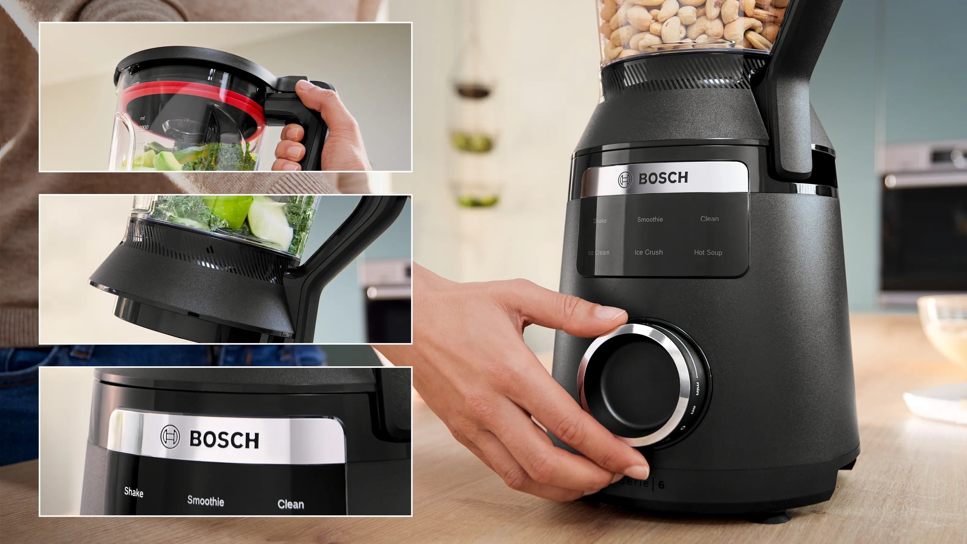EAN 4242005393107 - Bosch Serie 6 MMB6652B licuadora 2 L Batidora de vaso 1800 W Negro imagen 10