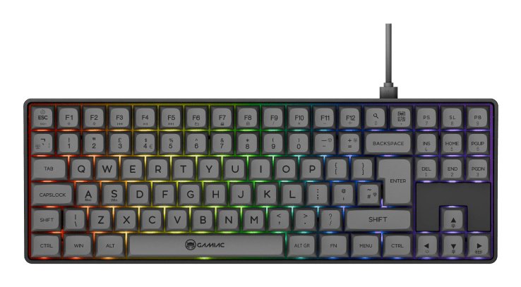 Teclado Mecánico Gamiac Tkl Rgb90g Kailh Blue Negro/Cinzent
