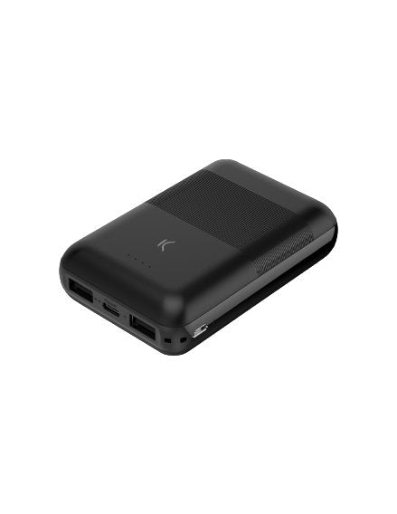 Mini Power Bank Ksix 10000 Mah Usb + Cab Usb + Usb C-A Negro