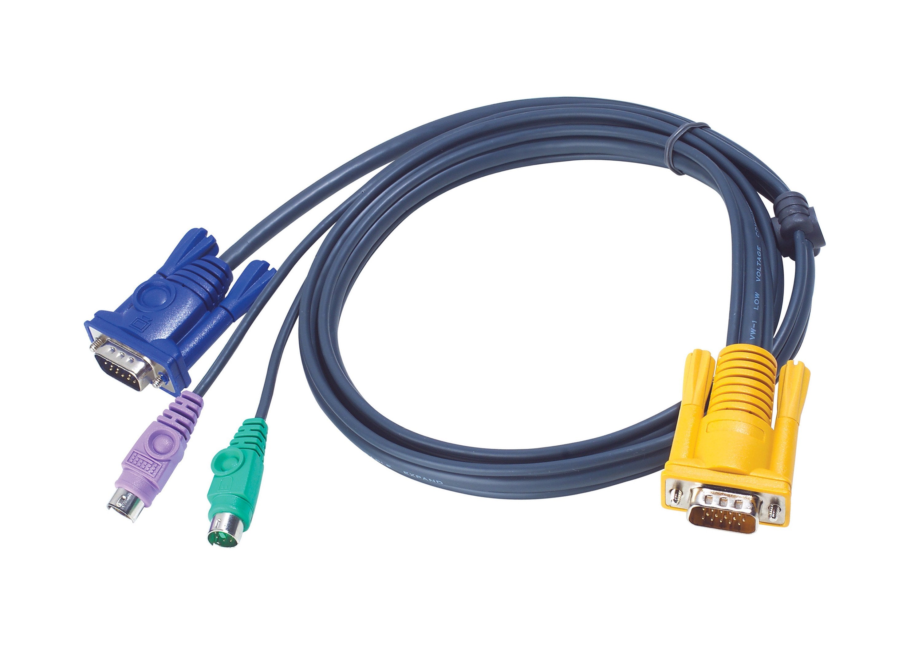 EAN 0151902988412 - ATEN 2L-5206P cable para video, teclado y ratón (kvm) Negro imagen 1