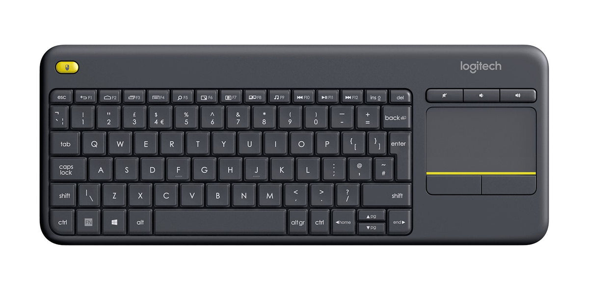 Teclado Nórdico Logitech K400 Plus Tv Rf Inalámbrico Qwerty Negro