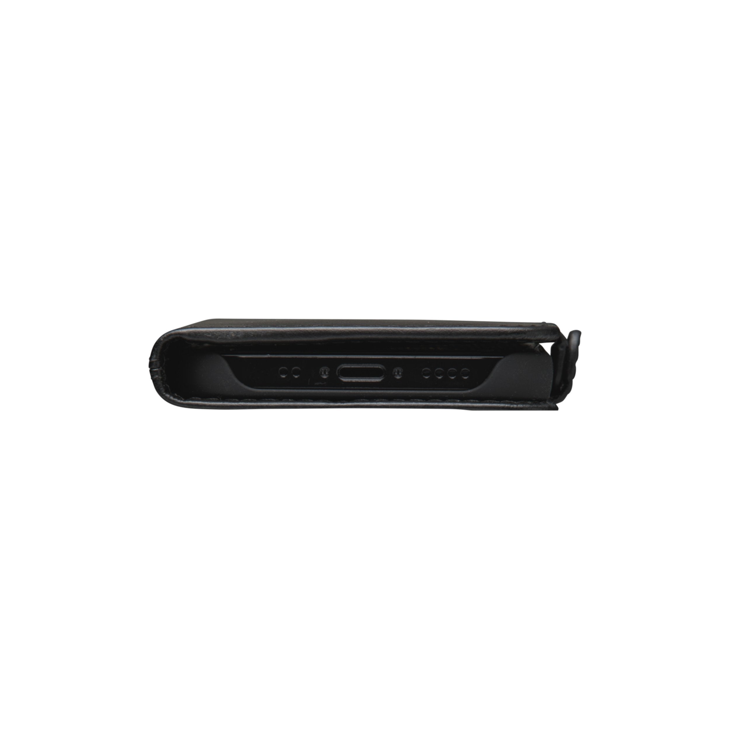 Dbramante1928 Copenhagen Slim Funda Con Tapa Para Teléfono Móvil Cuero De Grano Entero Negro Para Apple Iphone 12 Mini