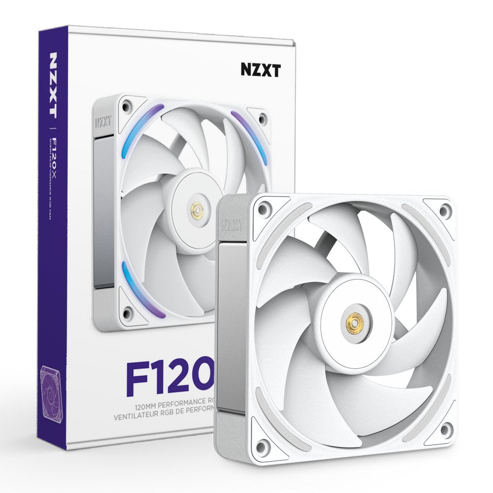 Nzxt F-Serie F120x Rgb Lã¼fter Single White Rf-U12pn-W1 Retail
