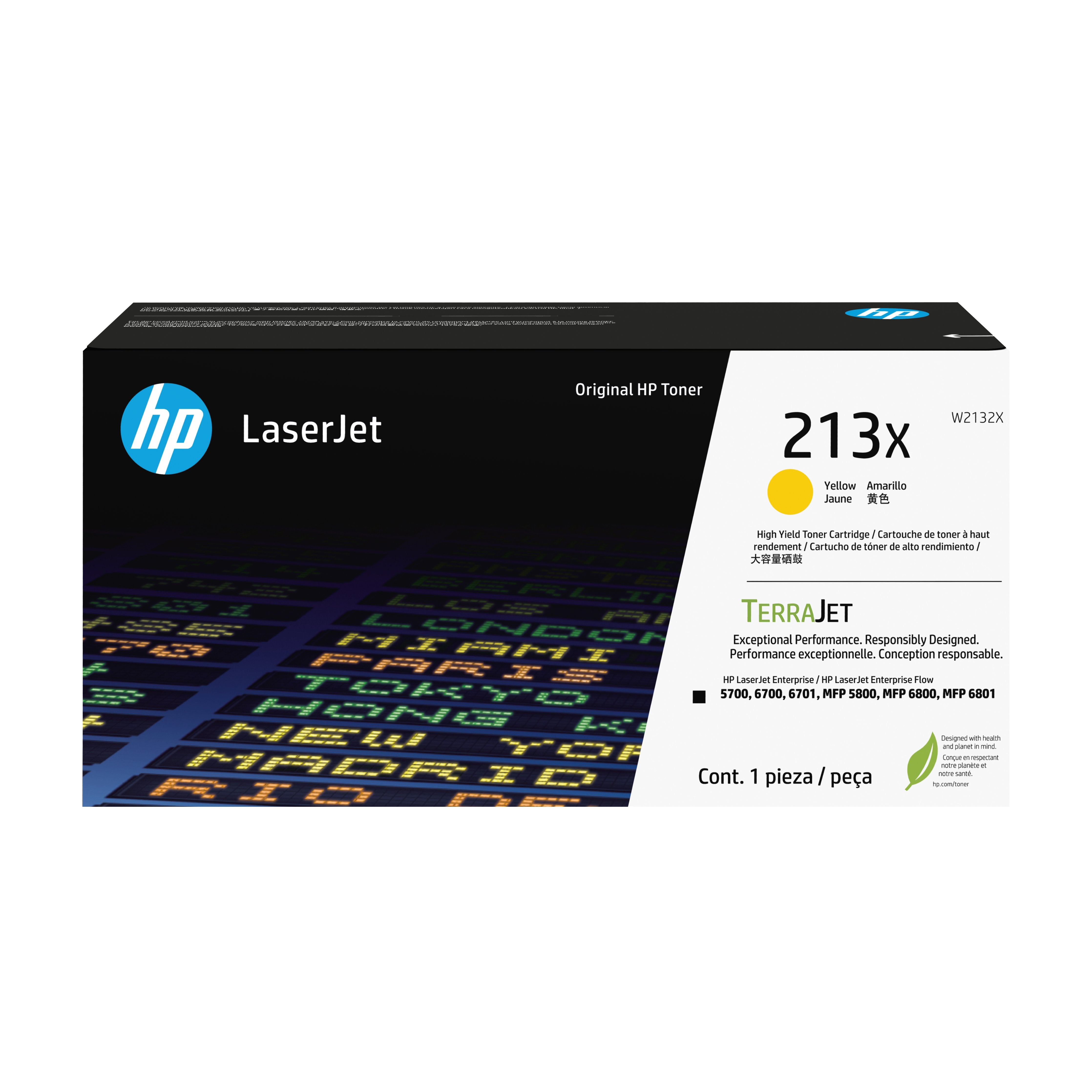 EAN 0195122822644 - HP 213X Ylw Original LaserJet Toner Crtg cartucho de tóner 1 pieza(s) imagen 1