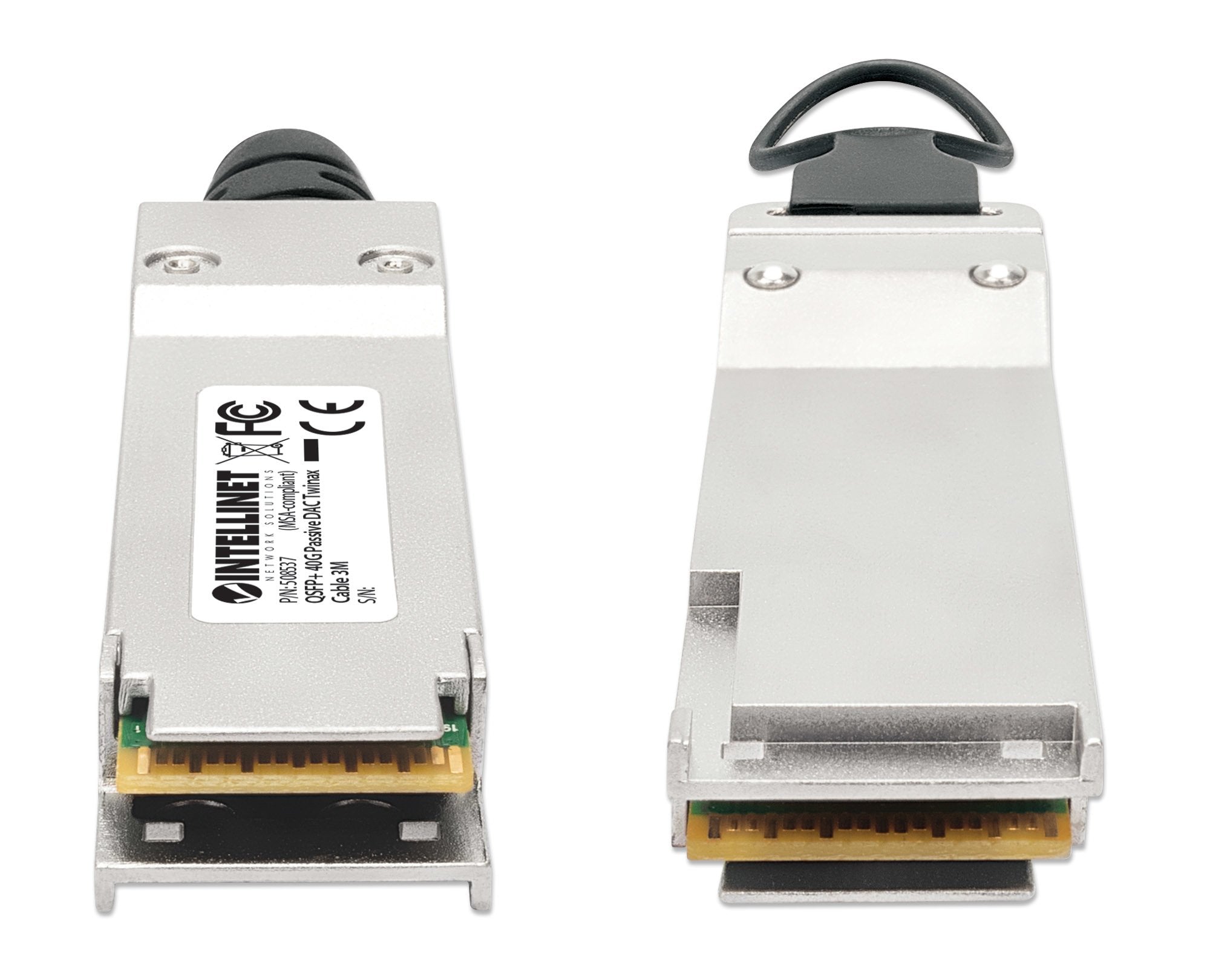 EAN 0766623508537 - Intellinet 508537 Cable de fibra óptica e InfiniBand 3 m QSFP+ Negro, Plata imagen 3