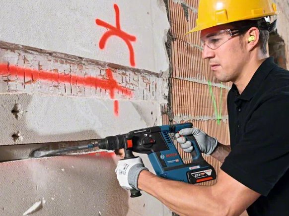 Taladro Percutor Inalámbrico Bosch Gbh 18v-26 F Professional, 18 Voltios 061191000g