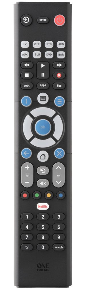 EAN 8716184076220 - One For All Essence 8 mando a distancia Audio, DVD/Blu-ray, Consola de juegos, Media player, PC, Altavoz imagen 1