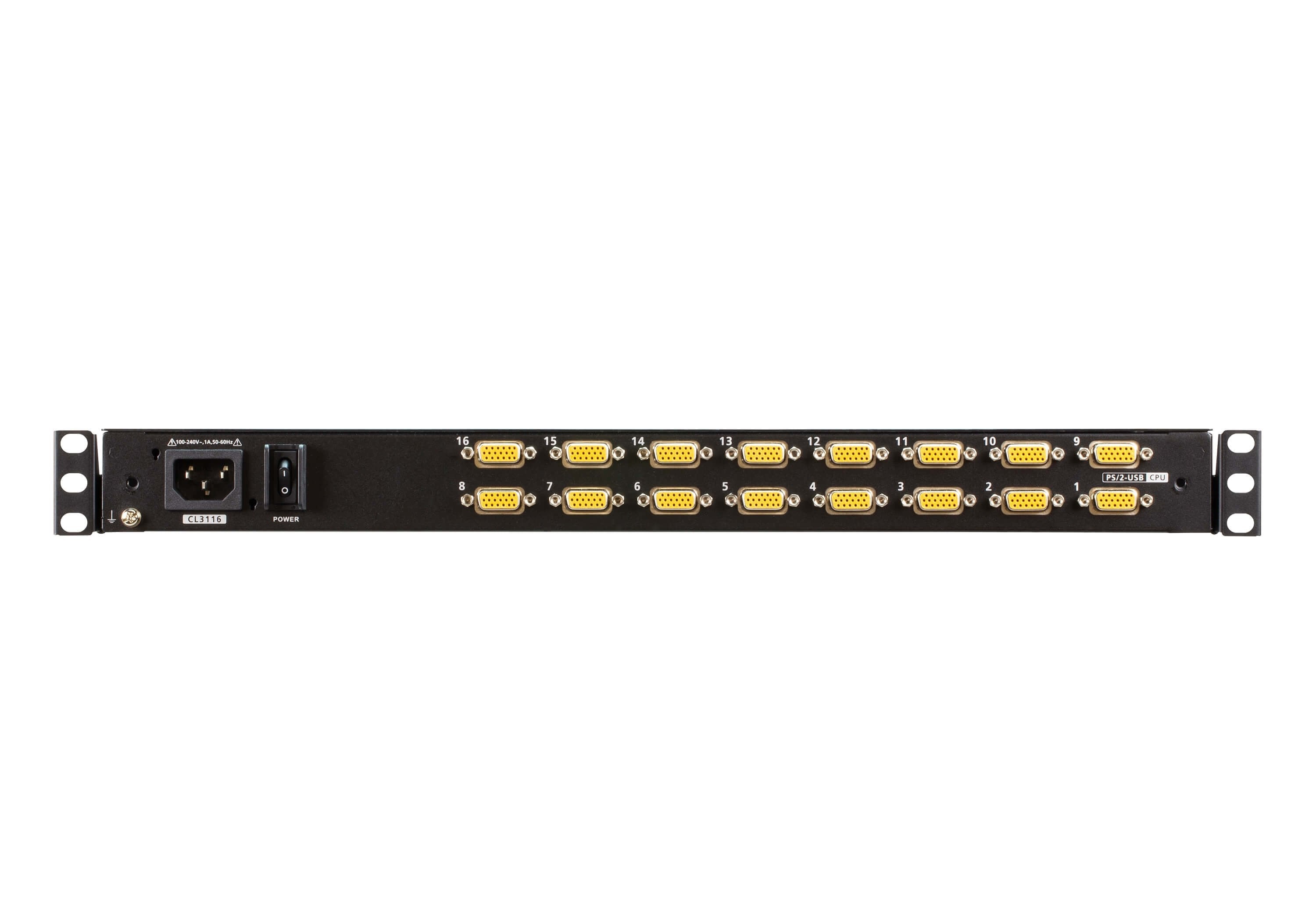 16p Short Depth Single Cpnt Rail Lcd Kvm Sw In