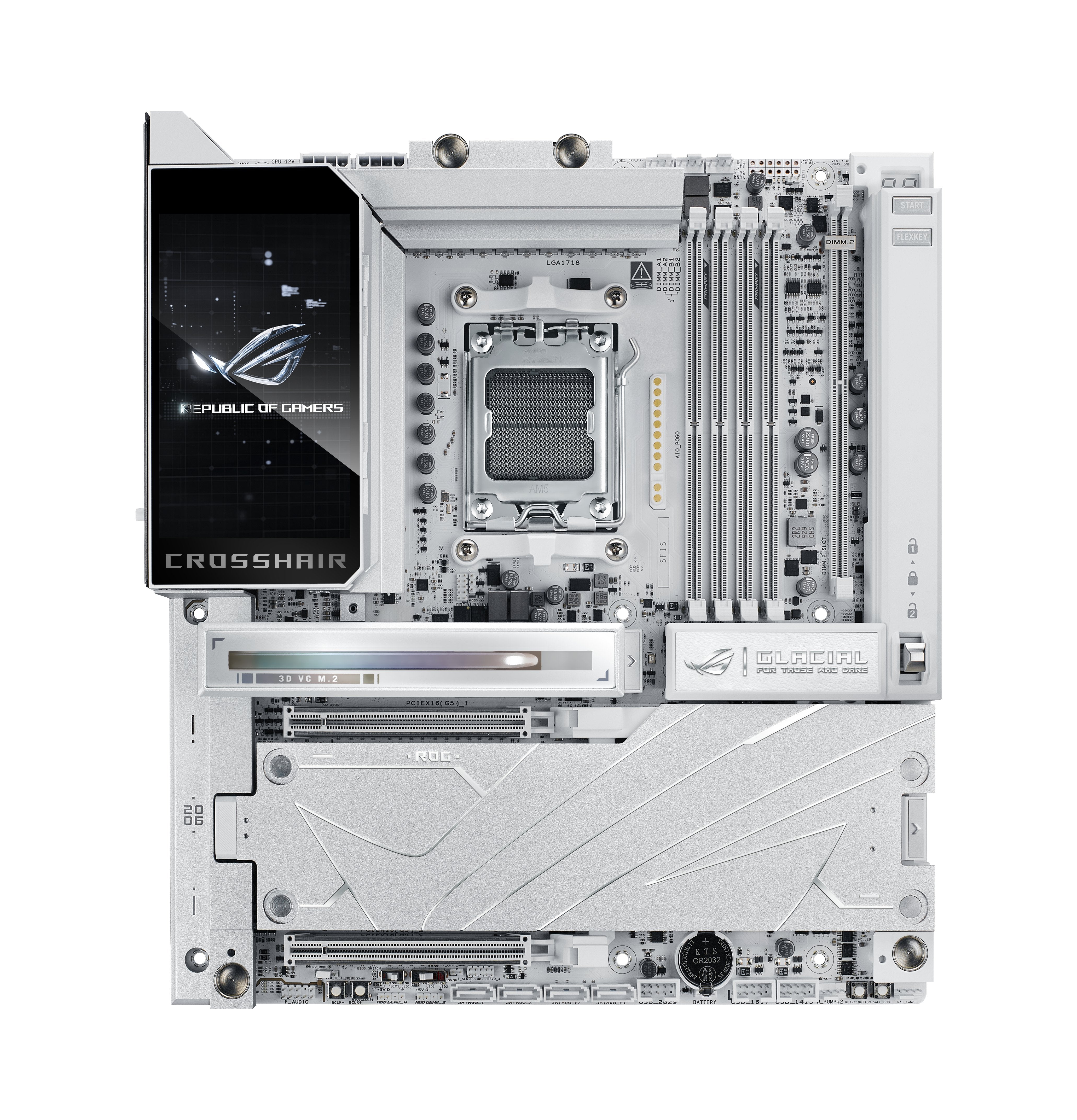 EAN 4711636392044 - ASUS ROG CROSSHAIR X870E GLACIAL AMD X870E Zócalo AM5 ATX extendida imagen 3