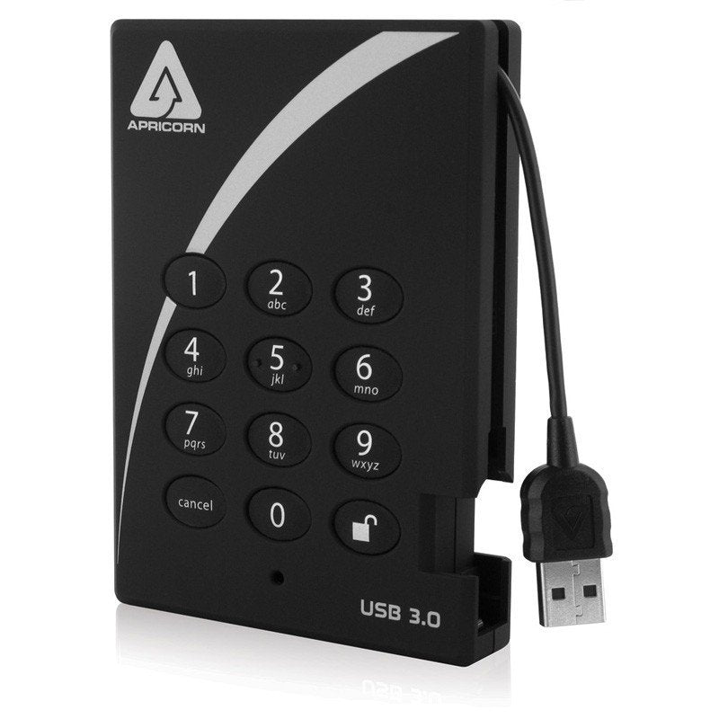 EAN 0708326913195 - Apricorn A25-3PL256-1000 disco duro externo 1 TB 5400 RPM USB tipo A 3.2 Gen 1 (3.1 Gen 1) Negro imagen 1