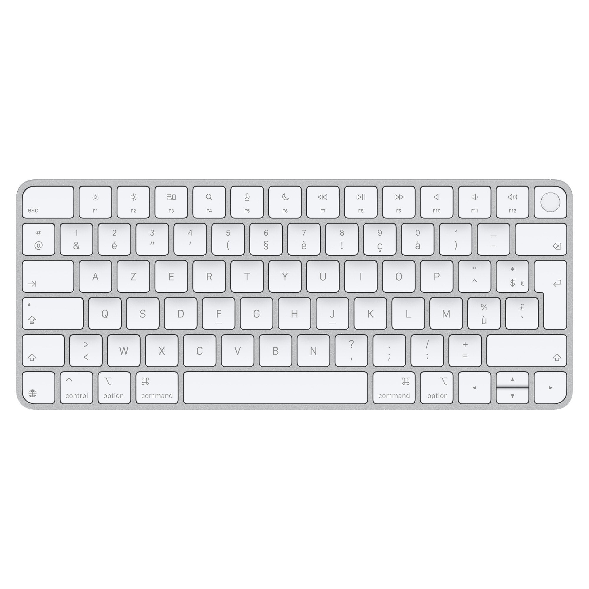EAN 0195949633645 - Apple Magic teclado Universal USB + Bluetooth AZERTY Plata, Blanco imagen 1