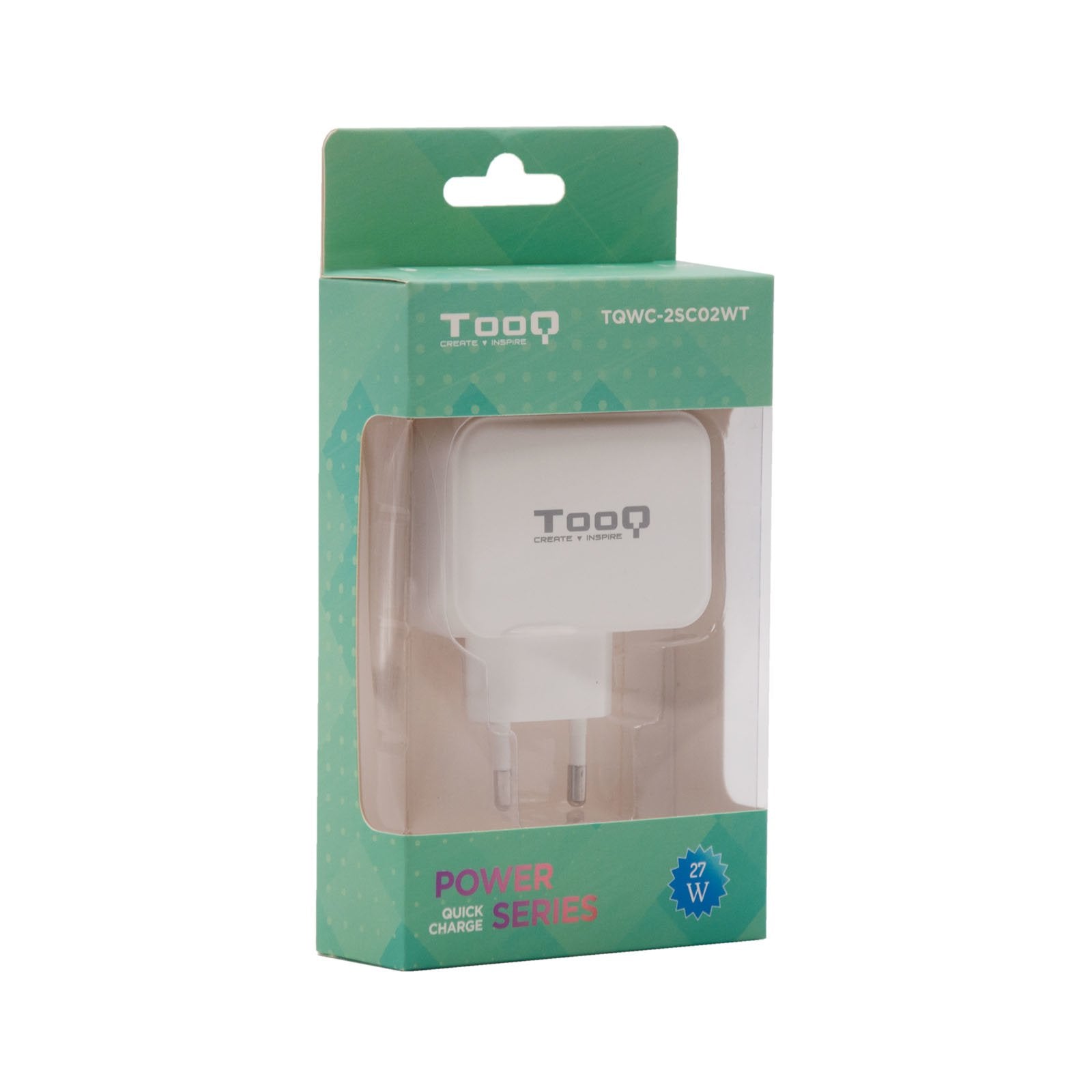 Tooq Cargador De Pared Usb 2.0, Usb-C - Blanco
