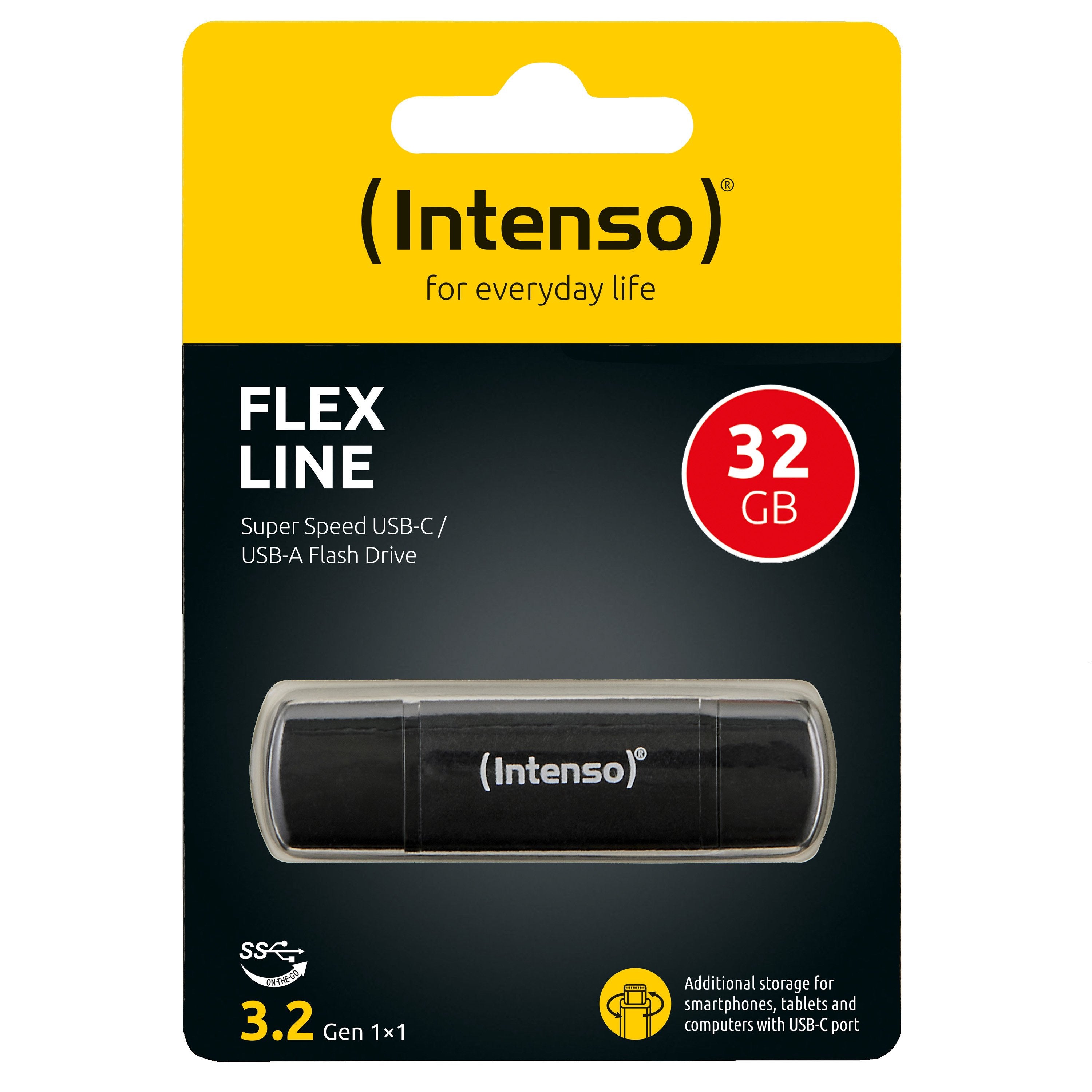 EAN 4034303037926 - Intenso 3544480 unidad flash USB 32 GB USB Type-A / USB Type-C 3.2 Gen 1 (3.1 Gen 1) Negro imagen 2