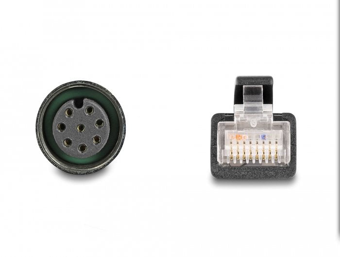 Delock Cable De Red M12 A-Kodiert 8 Pin Hembra A Rj45 Macho 50 Cm