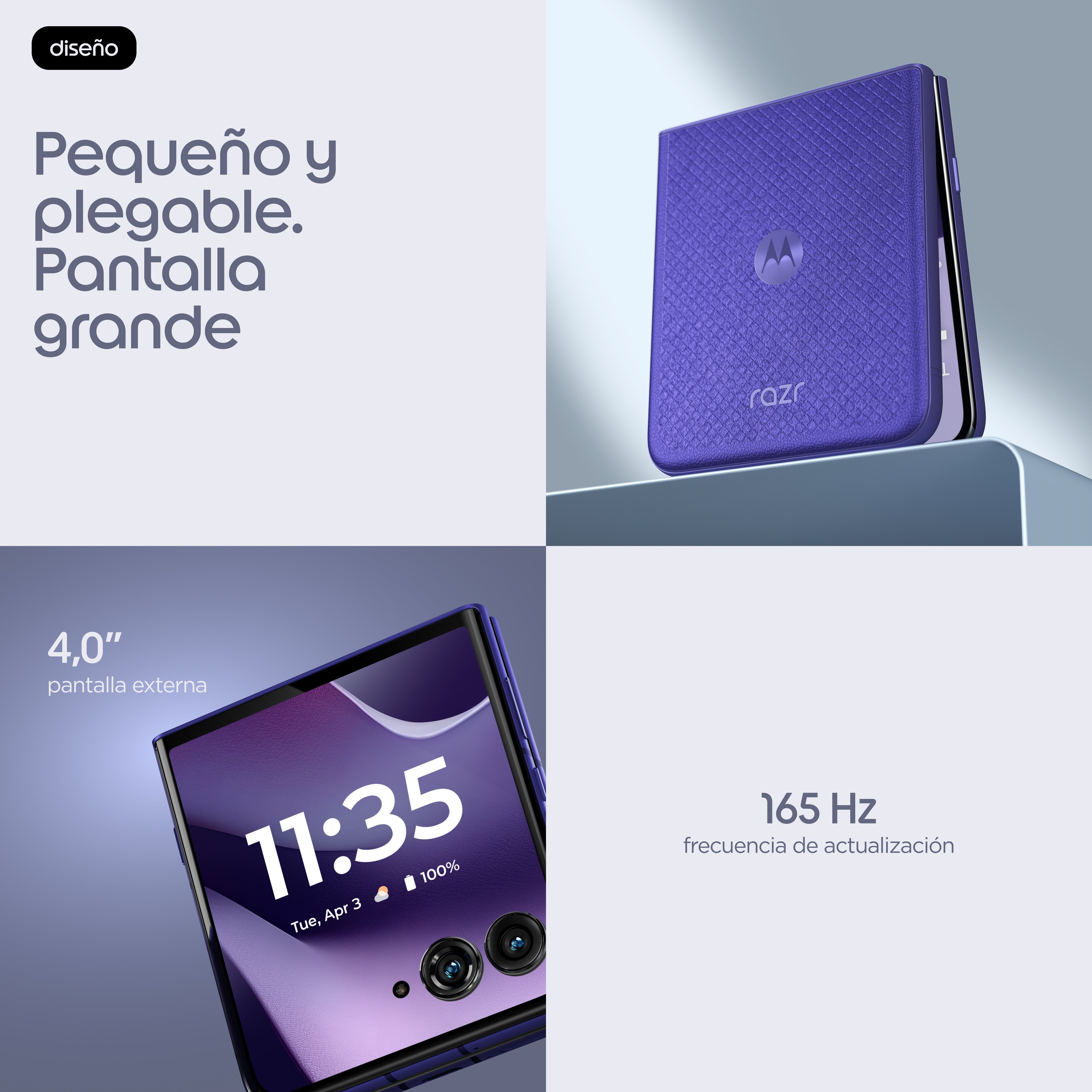 EAN 0840493611792 - Motorola razr 70 ultra 17,7 cm (6.96") SIM doble Android 16.0 5G USB Tipo C 16 GB 512 GB 5000 mAh Violeta imagen 17