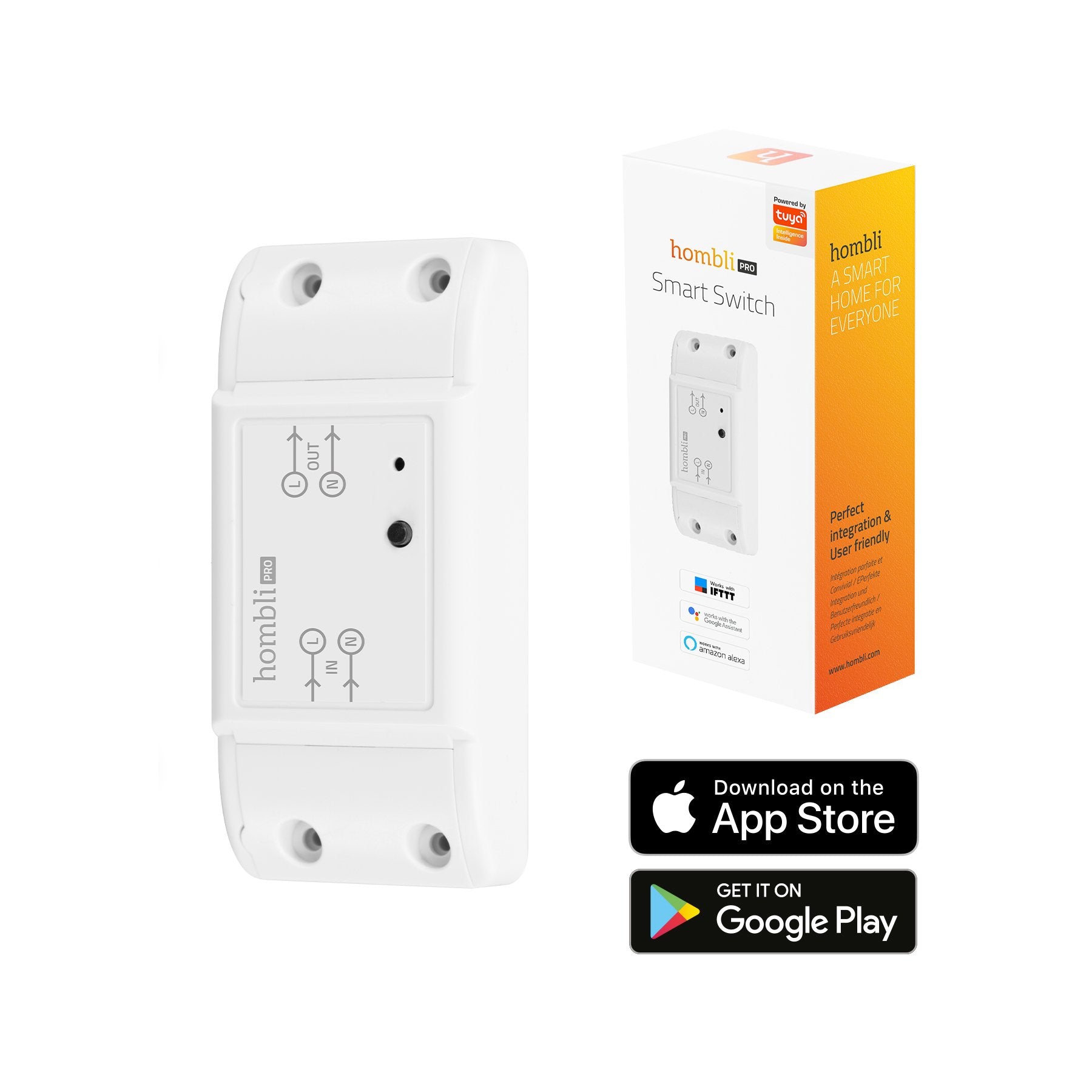 EAN 8719323914858 - Hombli HBCS-0109 interruptor eléctrico Interruptor inteligente 2P Blanco imagen 2