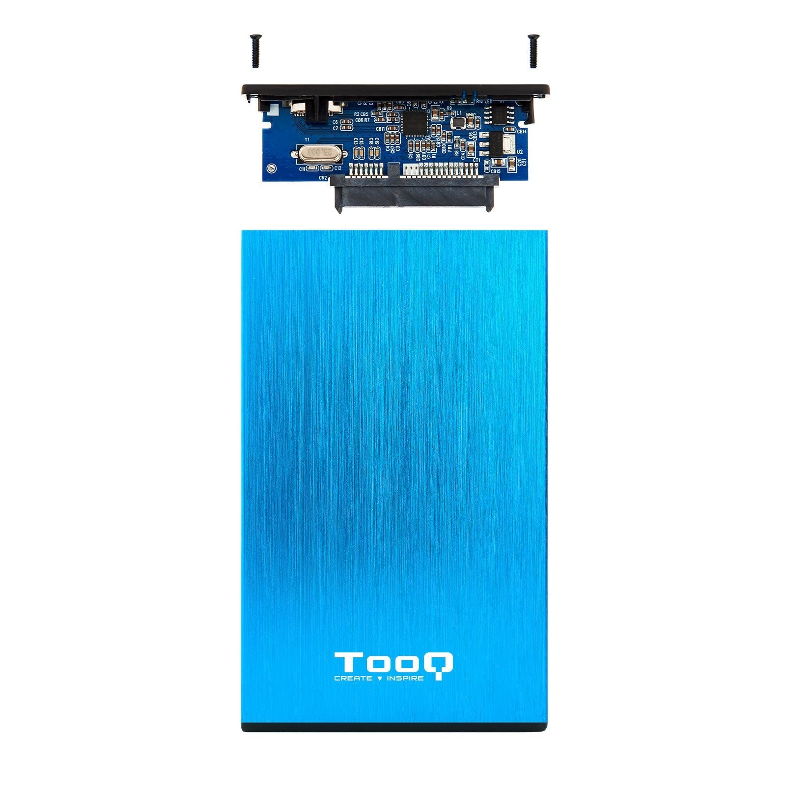 Tooq Carcasa Externa Hdd/Sdd 2.5" Hasta 9,5mm Sata Usb 3.0 - Azul