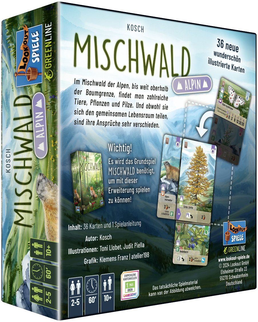 Asmodee Mixed Forest - Alpine, Expansión Del Juego De Cartas Lood0064