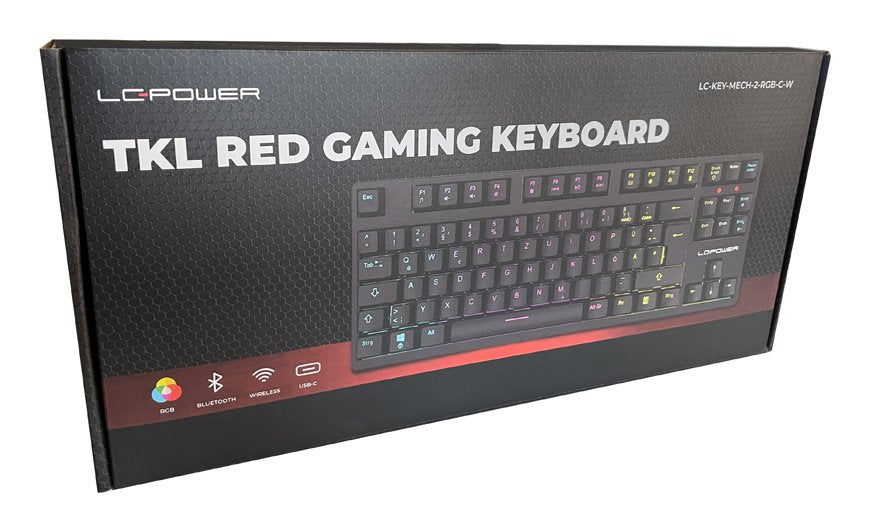 EAN 4260070129933 - LC-Power LC-KEY-MECH-2-RGB-C-W teclado Juego USB + RF Wireless + Bluetooth QWERTZ Alemán Negro imagen 14