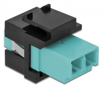 Keystone Modul Lc Duplex Buchse Zu Lc Duplex Buchse Aqua Schwarz