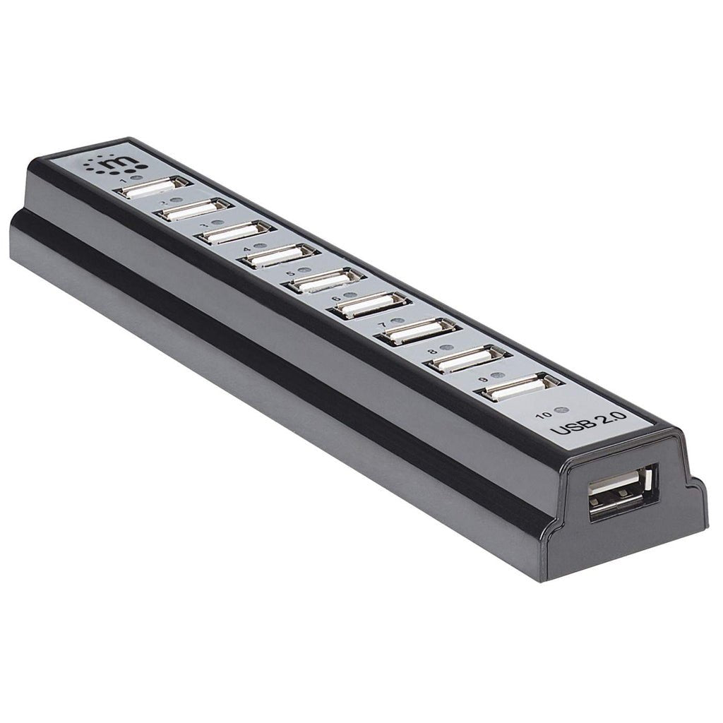 EAN 0766623161572 - Manhattan 161572 hub de interfaz USB 2.0 480 Mbit/s Negro, Plata imagen 2