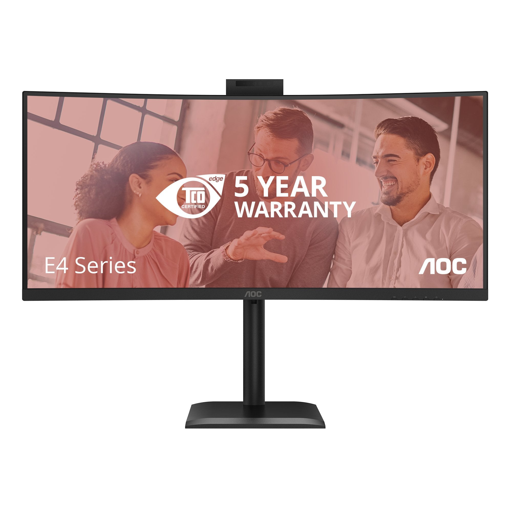 Aoc Cu34e4cv - 34 Zoll Wqhd Curved, (3440x1440, 120 Hz, 2x Hdmi 2.0, Dp 1.4, Dp, Usb-C (90 W Power Delivery), Rj45, Usb Hub) Schwarz