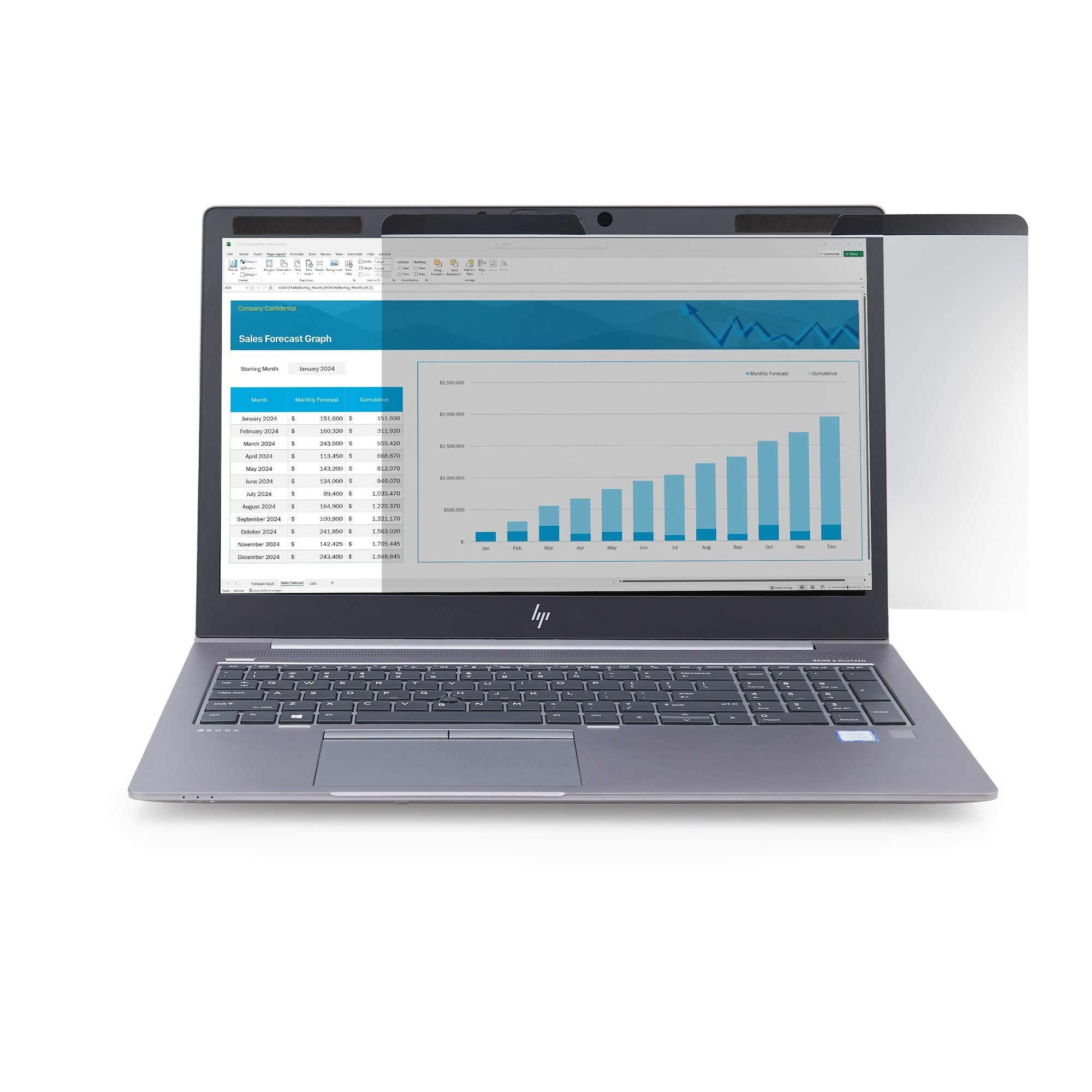 Startech.Com Magnetic Privacy Screen For 16-Inch 16:10 Laptop, Taa - Blickschutzfilter Für Notebook (Horizontal)