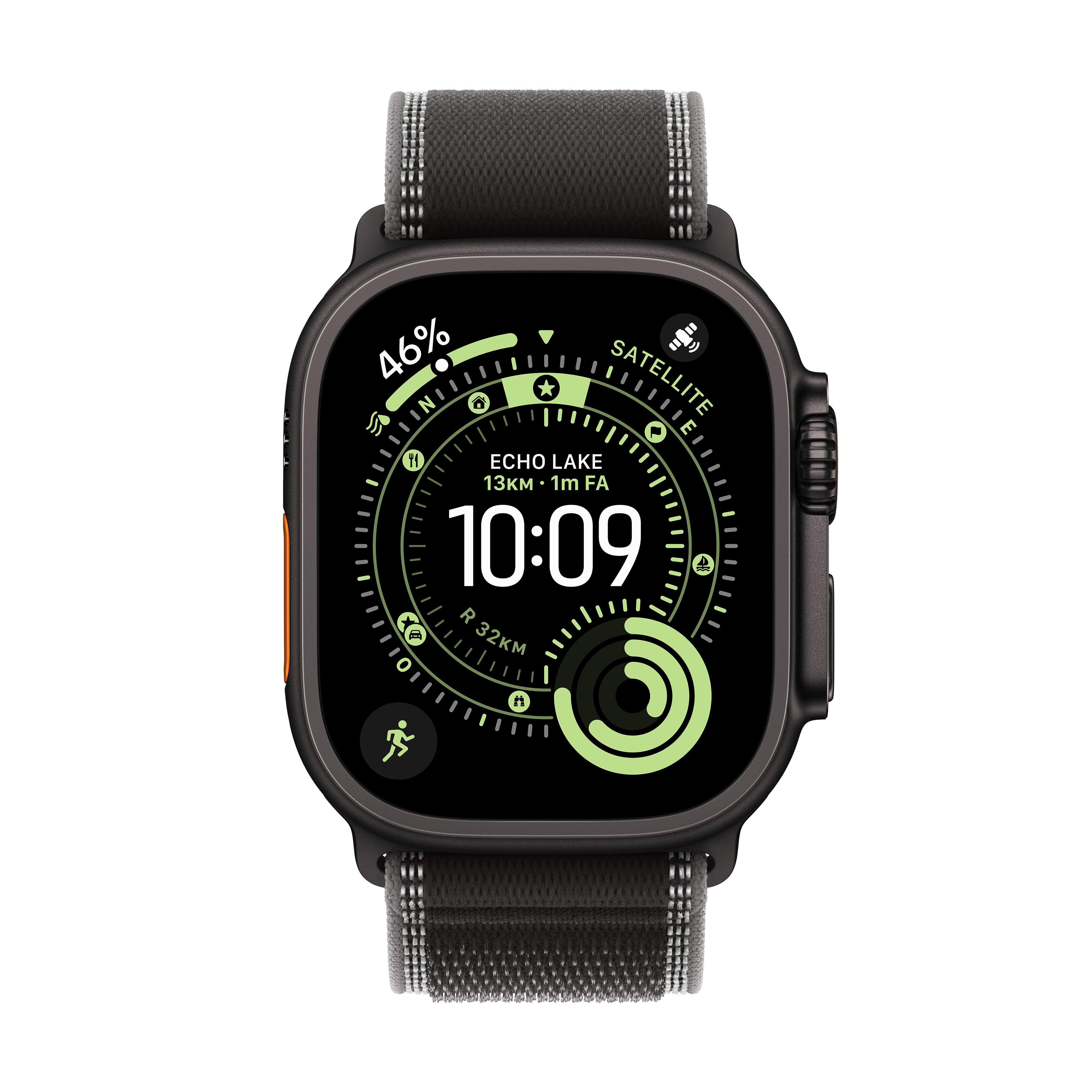 Apple Watch Ultra 3 (2025) Gps + Cellular 5g 49mm Black Titanium Case With Charcoal Trail Loop M/L Eu Mf1h4