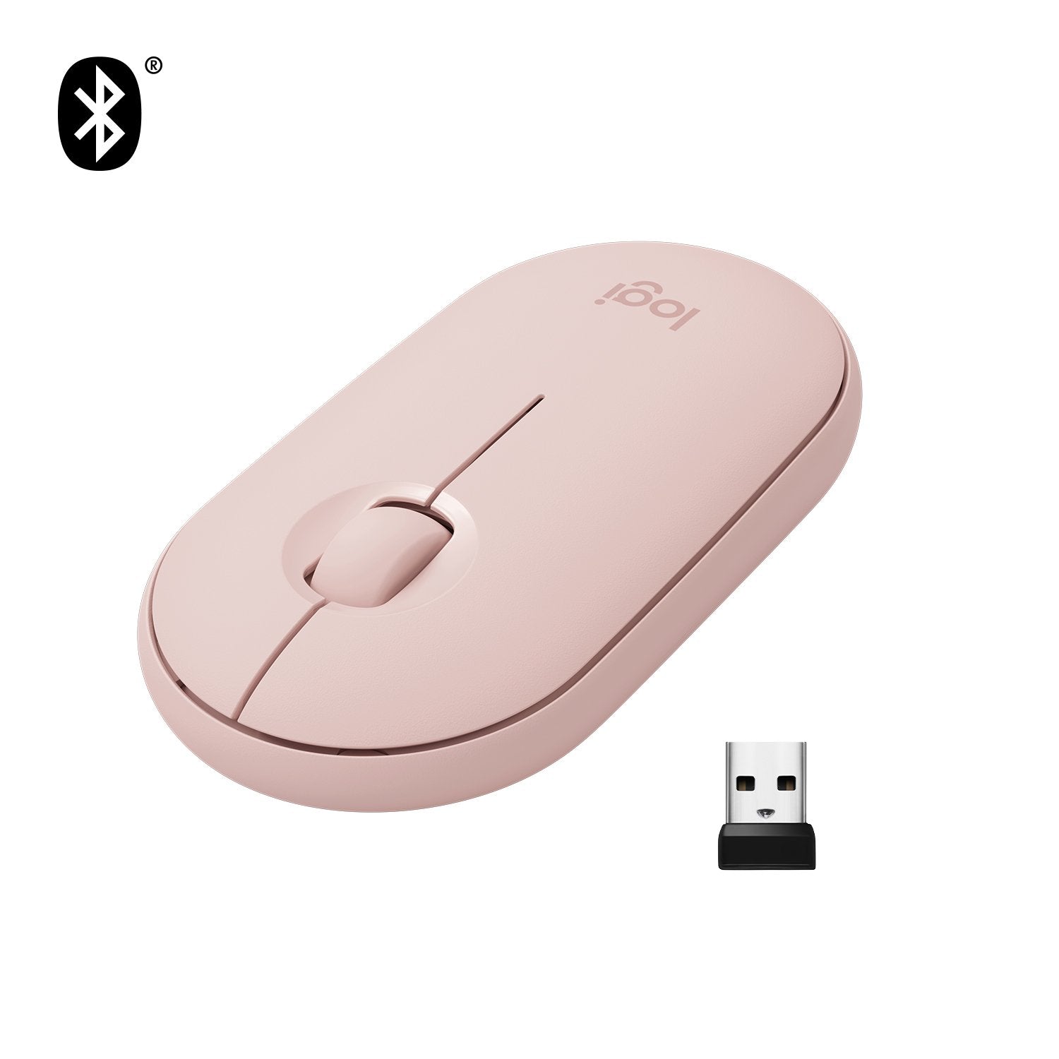 Ratón Inalámbrico Logitech Pebble M350 Rosa 910-005717