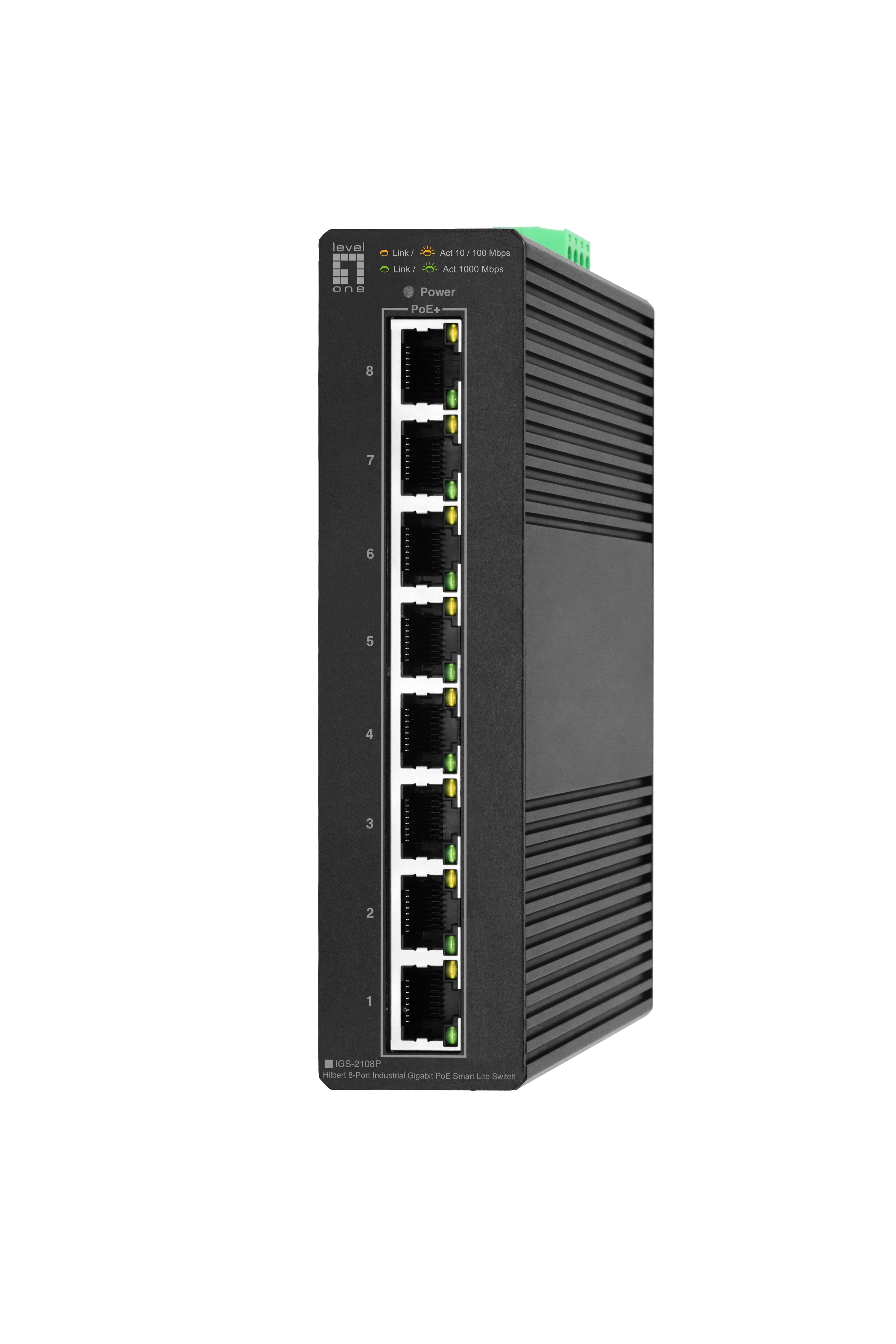 Levelone Switch 8x Ge Igs-2108p 8xpoe Outputs Negro