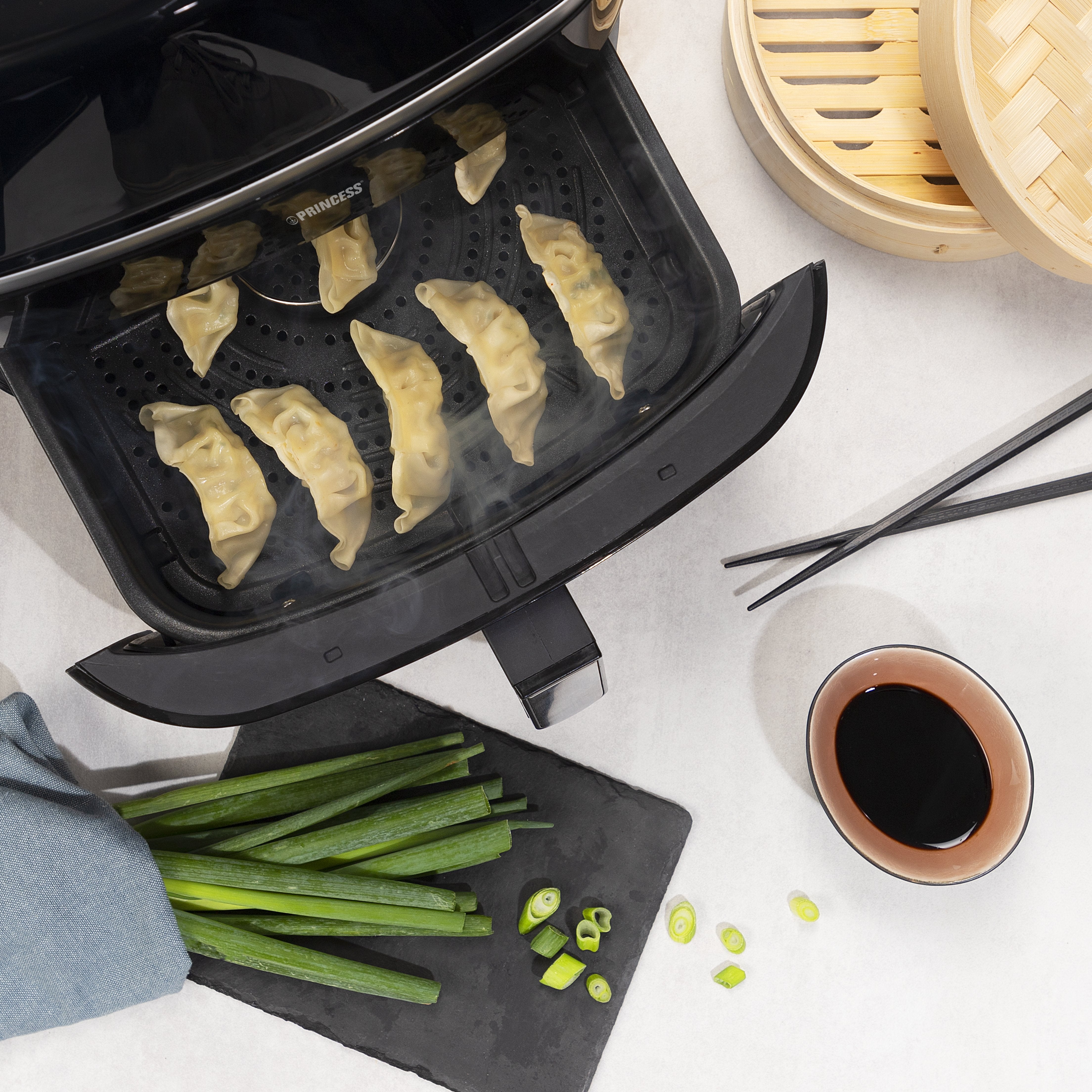 Freidora Princess Sin Aceite + Vaporera 182080