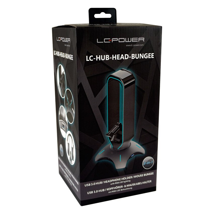 EAN 4260070127588 - LC-Power LC-HUB-HEAD-BUNGEE auricular / audífono accesorio Soporte para auriculares imagen 8