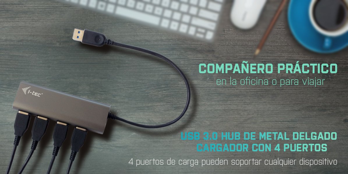 EAN 8595611701092 - i-tec Metal U3HUB448 hub de interfaz USB 3.2 Gen 1 (3.1 Gen 1) Type-A 5000 Mbit/s Gris imagen 10