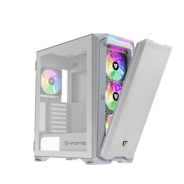 Nfortec Nf-Cs-Kraterx-W Carcasa De Ordenador Midi Tower Blanco