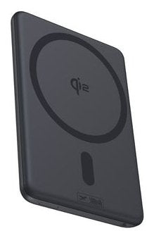 Picogo Am31 Qi2 Ultra-Mini Magnetic Power Bank With Kickstand 5000mah 20w Cosmic Black (+Braided Cable Usb-C To Usb-C 30cm Black)
