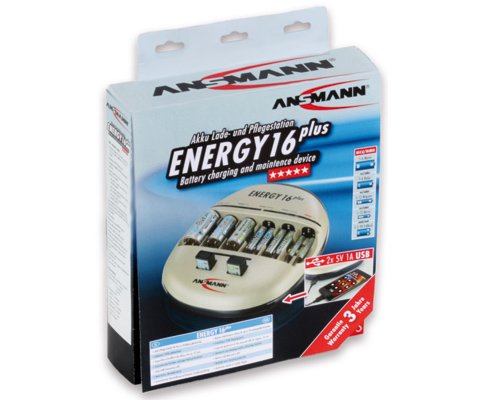 Ansmann Cargador Energy 16 Plus 1-12x Aa Aaa 1-6x C D 1-4x9v