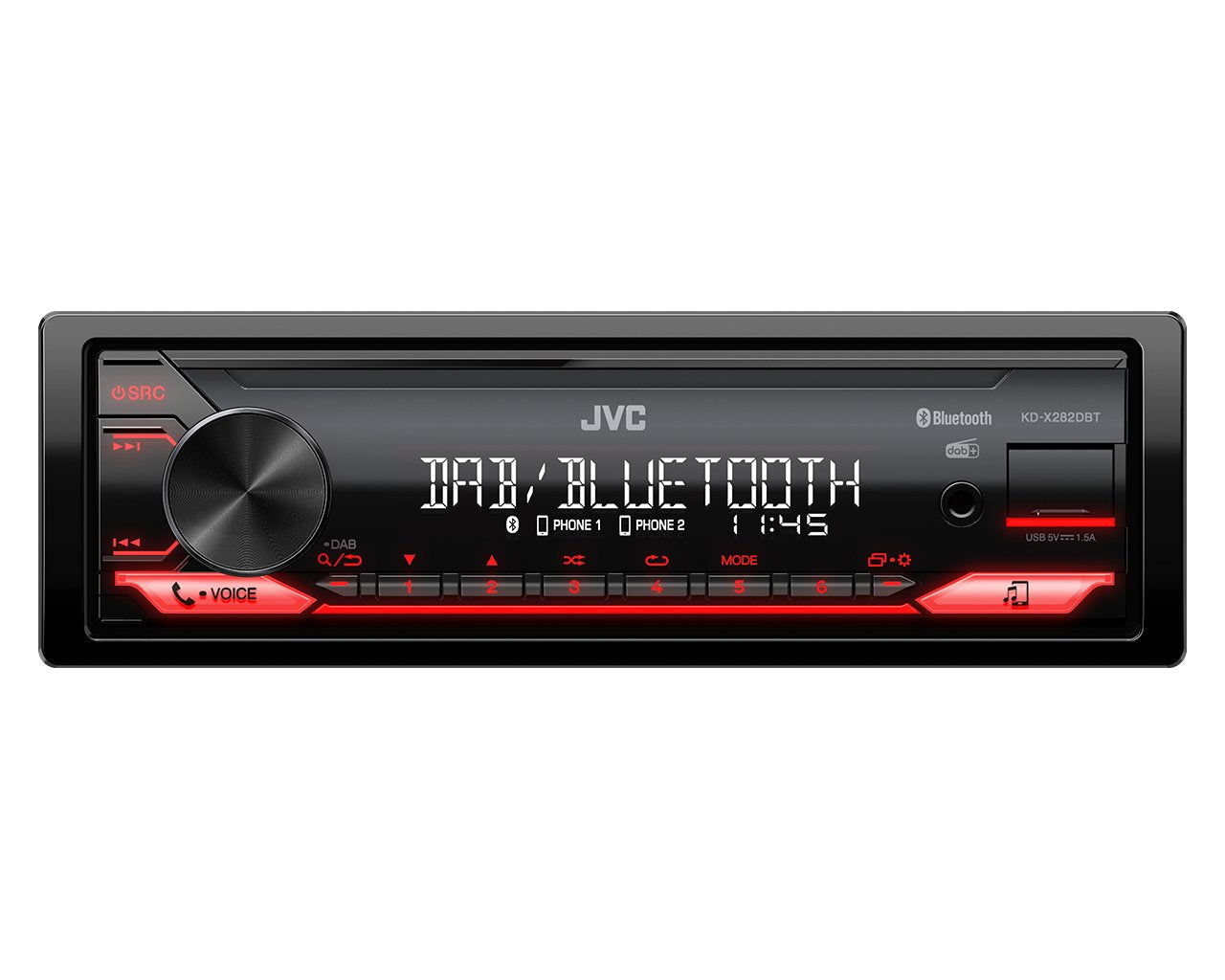 EAN 4975769020452 - JVC KD-X282DBT receptor multimedia para coche Negro 200 W Bluetooth imagen 1