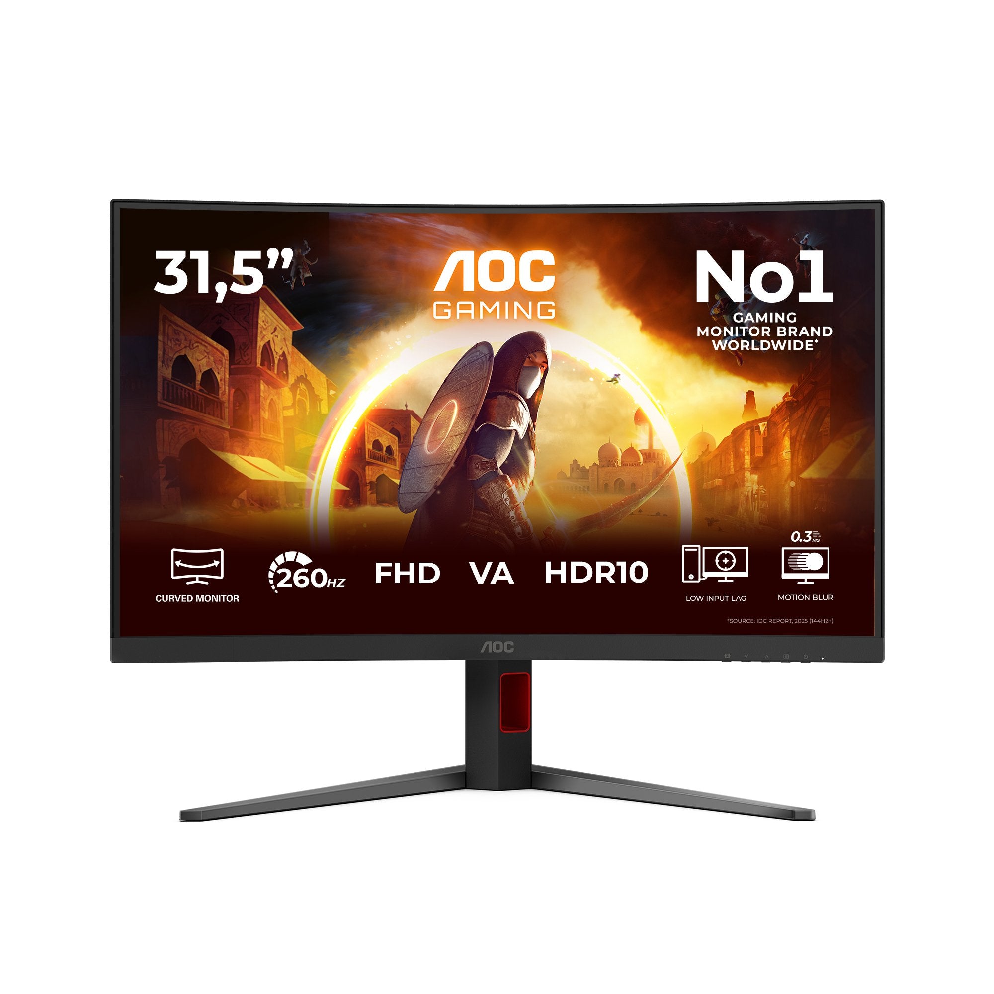 EAN 4038986113489 - AOC G4 C32G4Z pantalla para PC 80 cm (31.5") 1920 x 1080 Pixeles Full HD LCD Negro, Rojo imagen 1