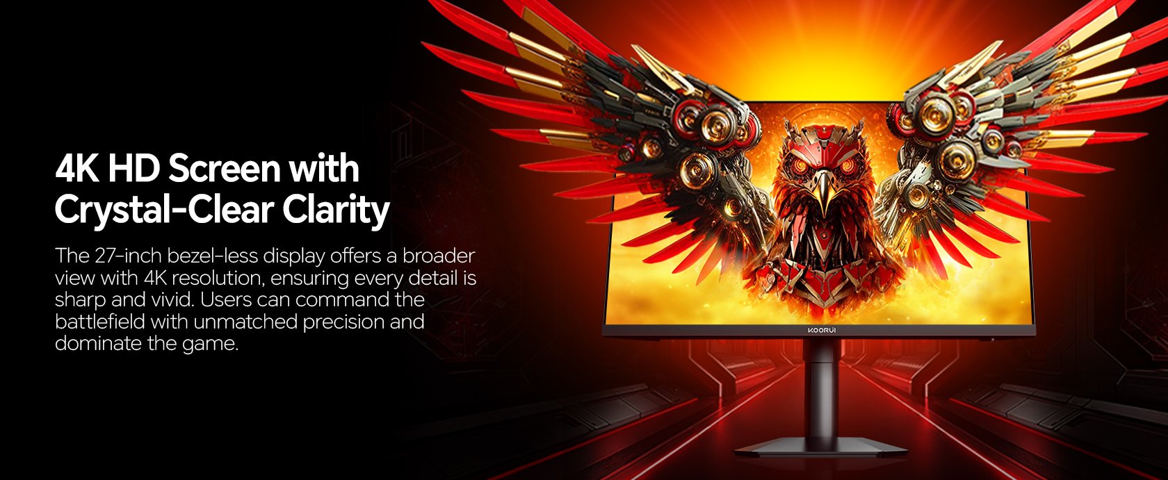 Koorui G2741l 4k Uhd Gaming Monitor 68,6 Cm (27 Zoll)