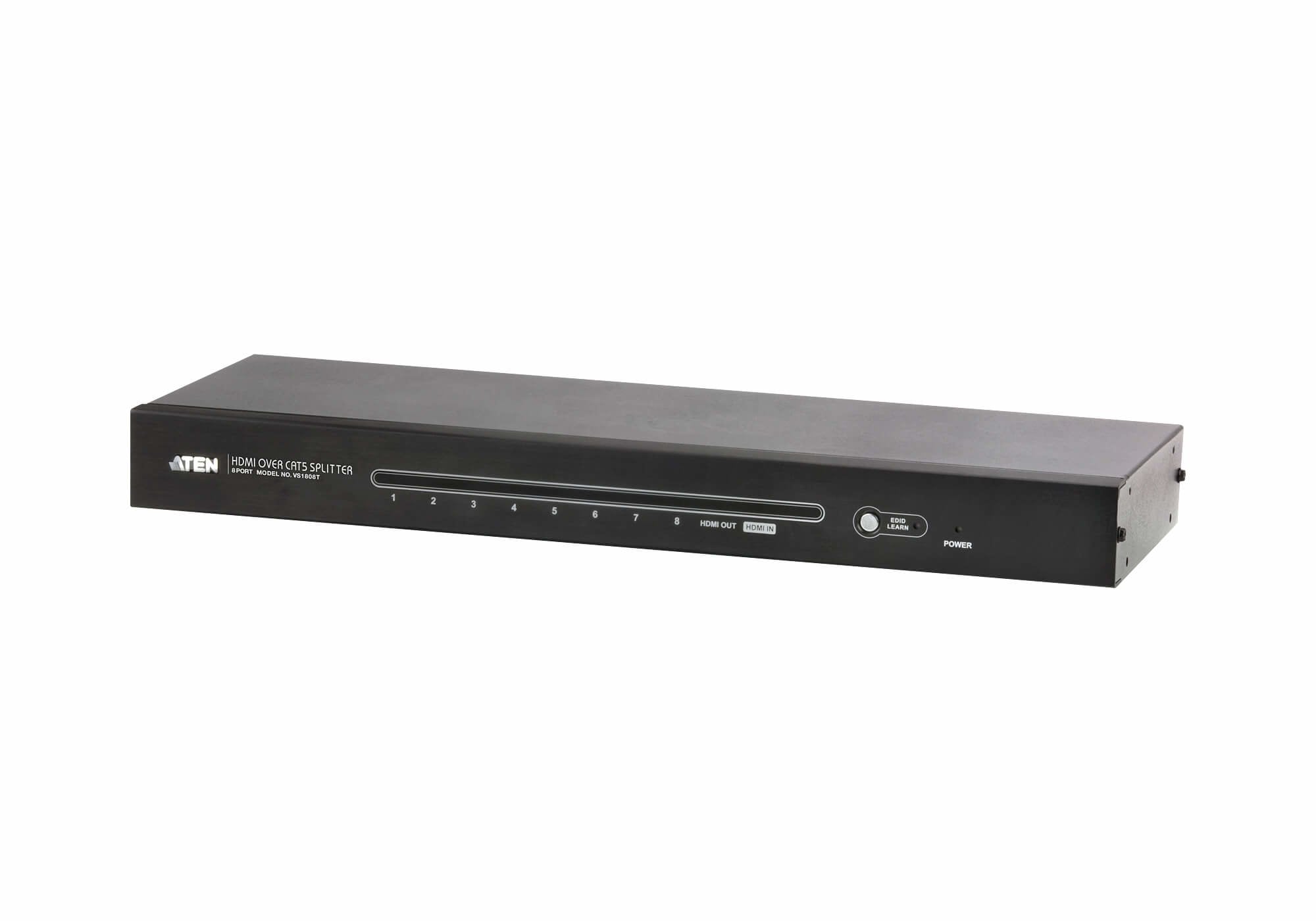 Aten Hdmi Splitter 8-Port Hdmi Cat5e/6 Splitter (Vs1808t-At- Divisor Hdmi De 8 Puertos Para Cables Cat. 5e/6