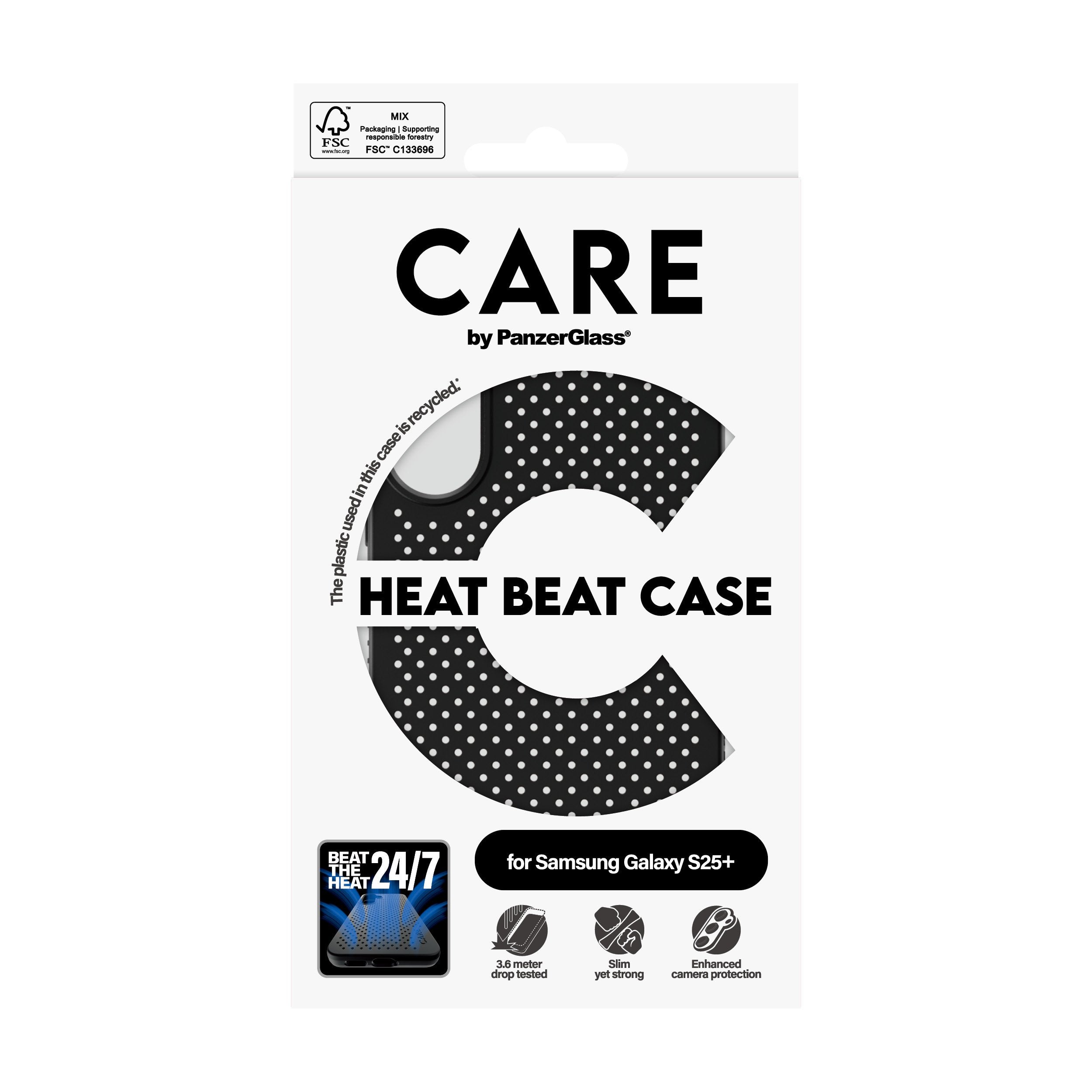 EAN 5715685016608 - PanzerGlass CARE™ by ® Case Heat Beat Samsung Galaxy S25+ funda para teléfono móvil Negro imagen 3