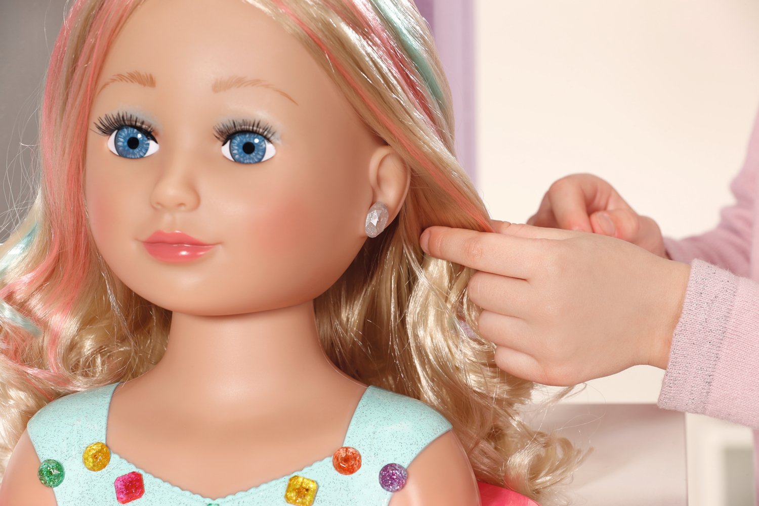 Zapf Creation Baby Born® Sister Styling Head Princess, Cabeza De Maquillaje Y Peluquería 835432