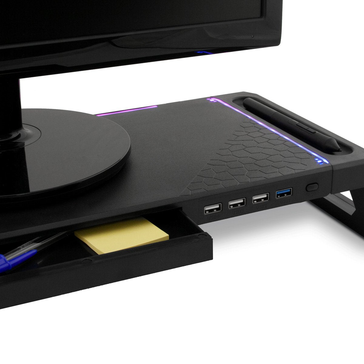 Elevador Soporte De Monitor Deep Gaming Con Hub Usb